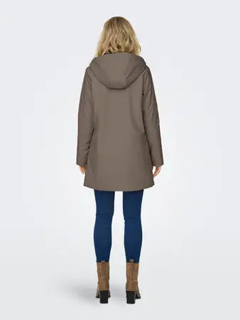 ONLSALLY RAINCOAT Walnut/Black