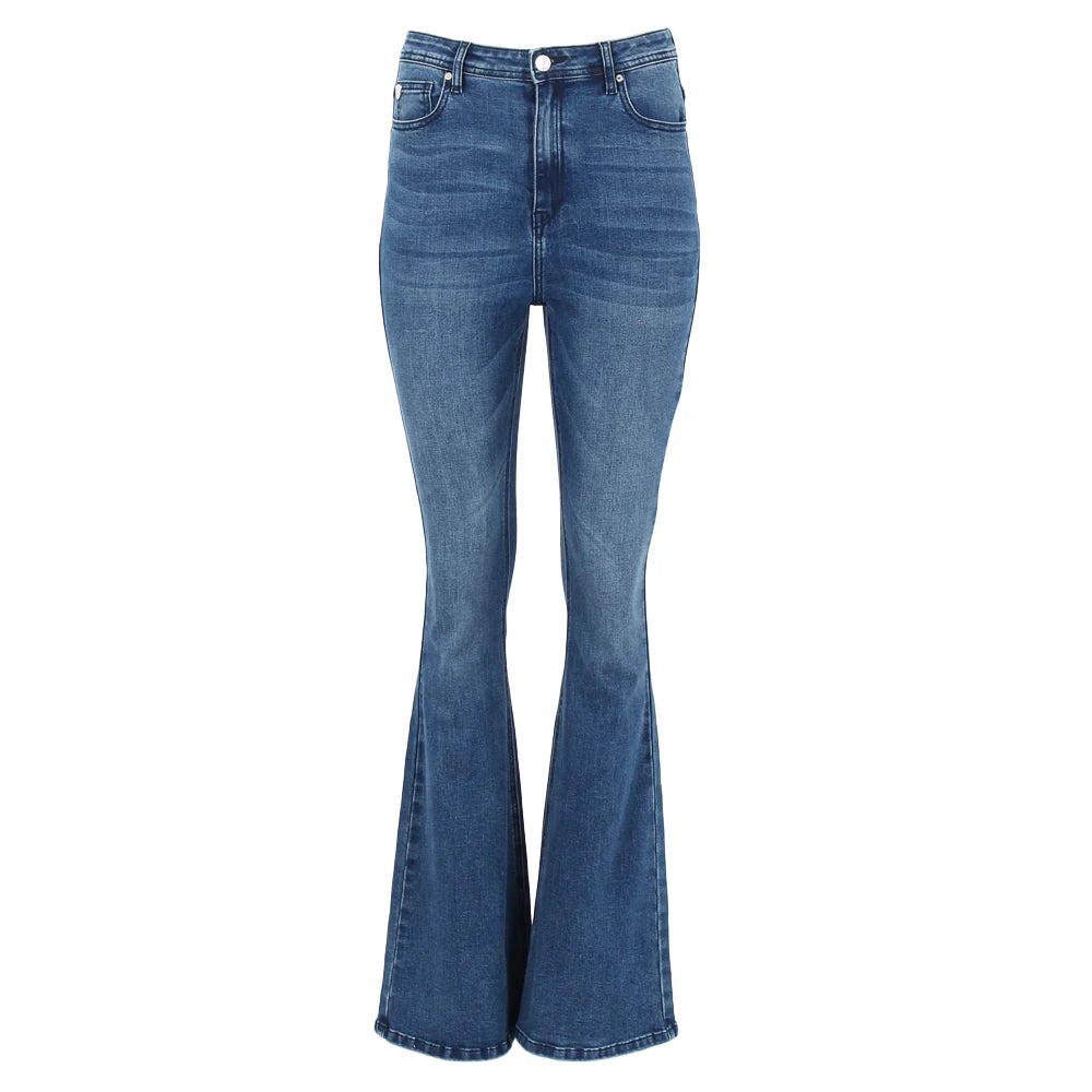 Fiona Flare Jean Retro Blue