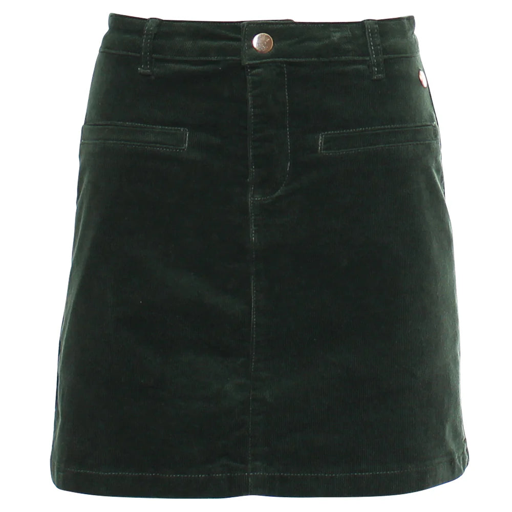 Ora Cord Skirt Forest Green