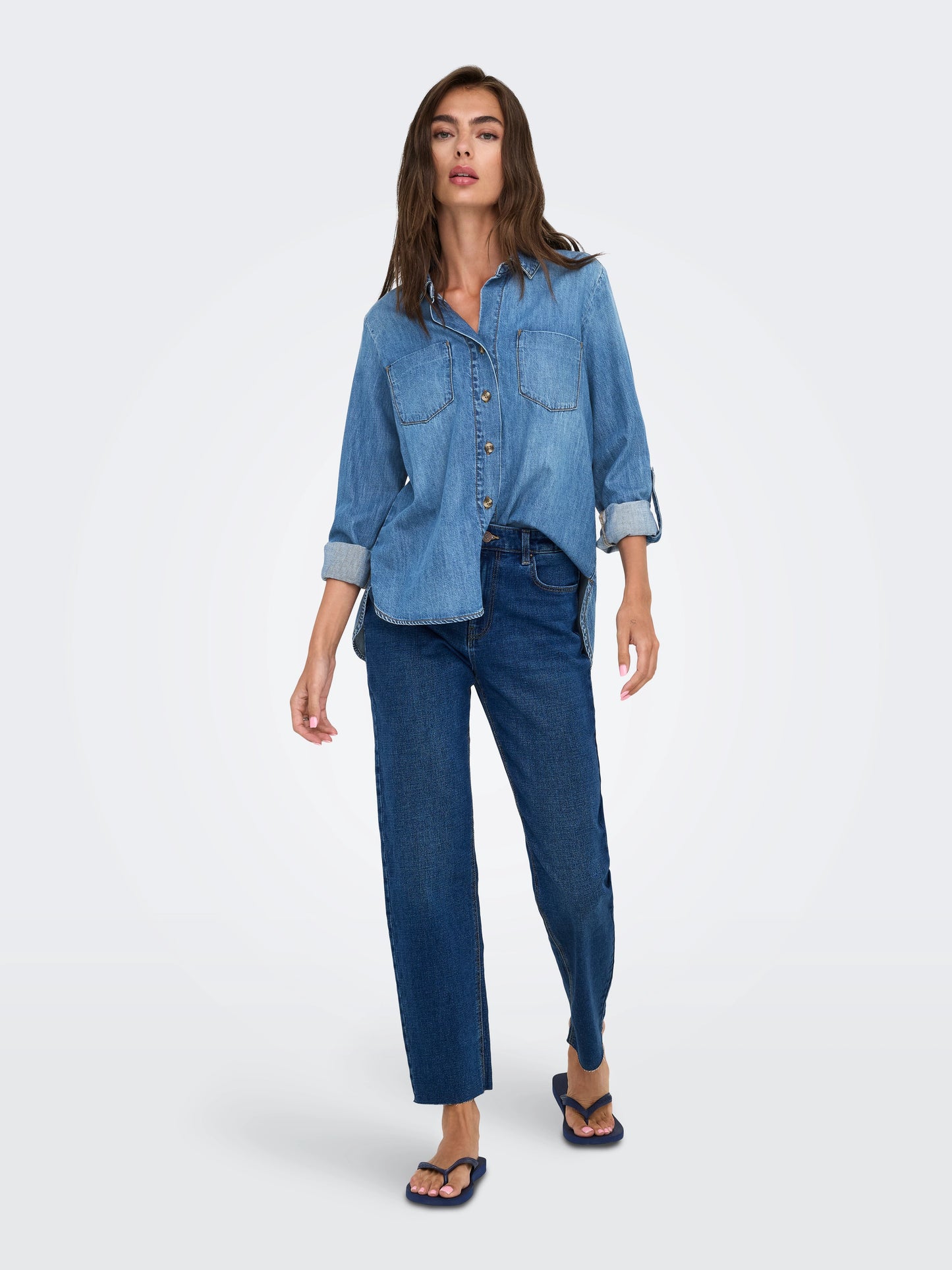 ONLYASMIN DENIM SHIRT Medium Blue