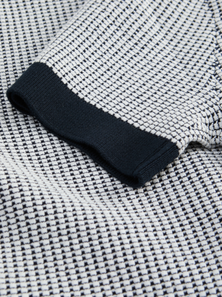 BLUSANDER KNIT POLO SS MARITIME BLUE