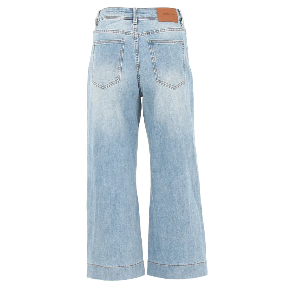 Teddie Crop Jean Ice Blue