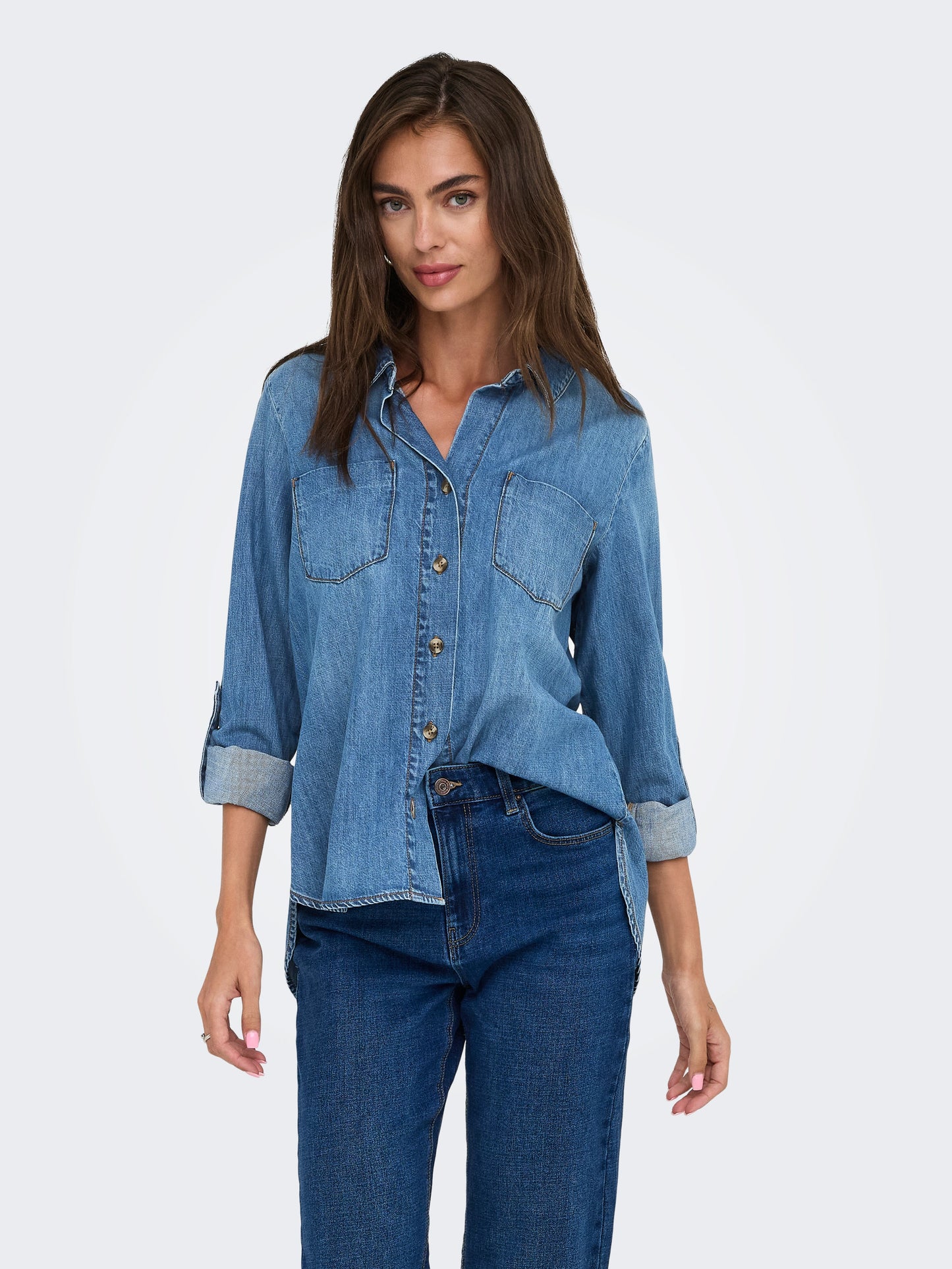 ONLYASMIN DENIM SHIRT Medium Blue