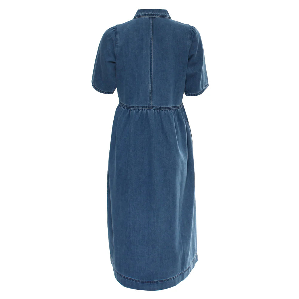 Jade Denim Dress Mid Blue