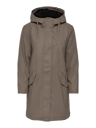 ONLSALLY RAINCOAT Walnut/Black
