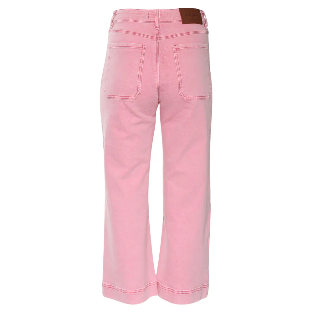 Laine Crop Wide Leg Jean Pink Ice