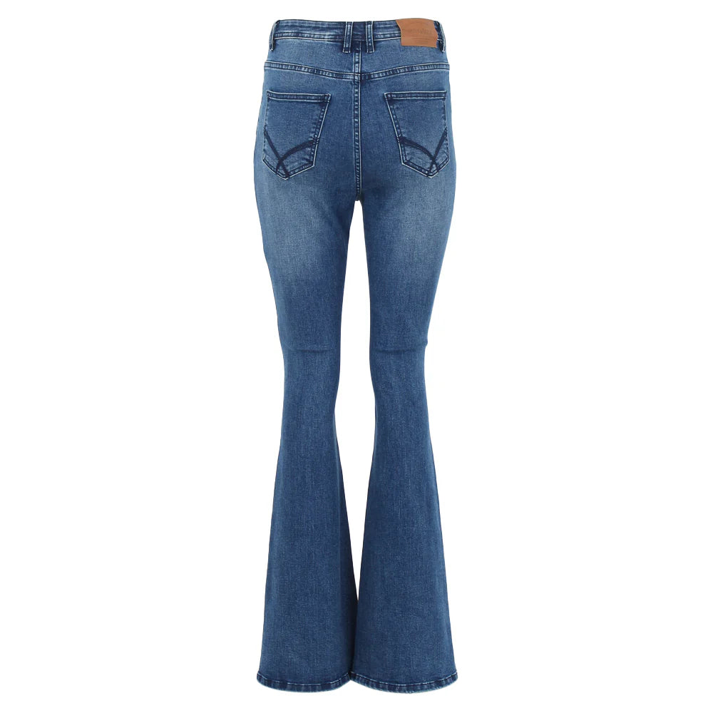 Fiona Flare Jean Retro Blue