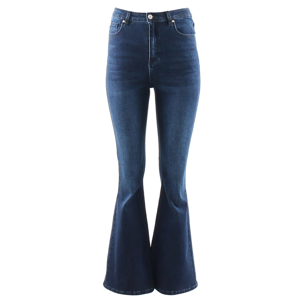 Kym Flare Jean Dark Indigo