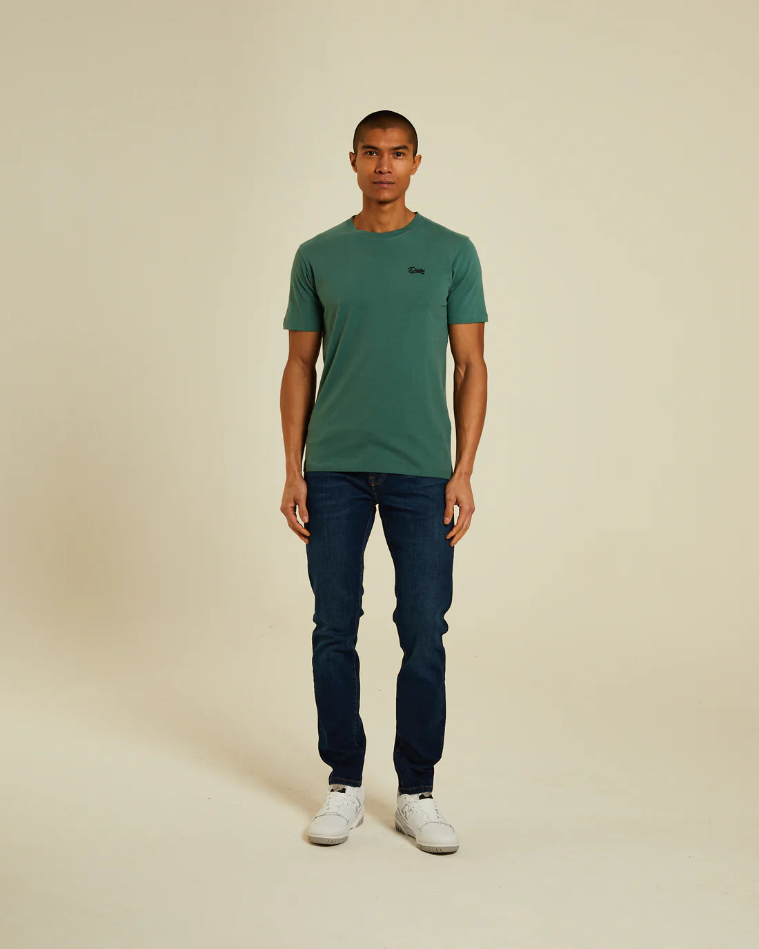 Basic Caden O Neck Tee Green Trail