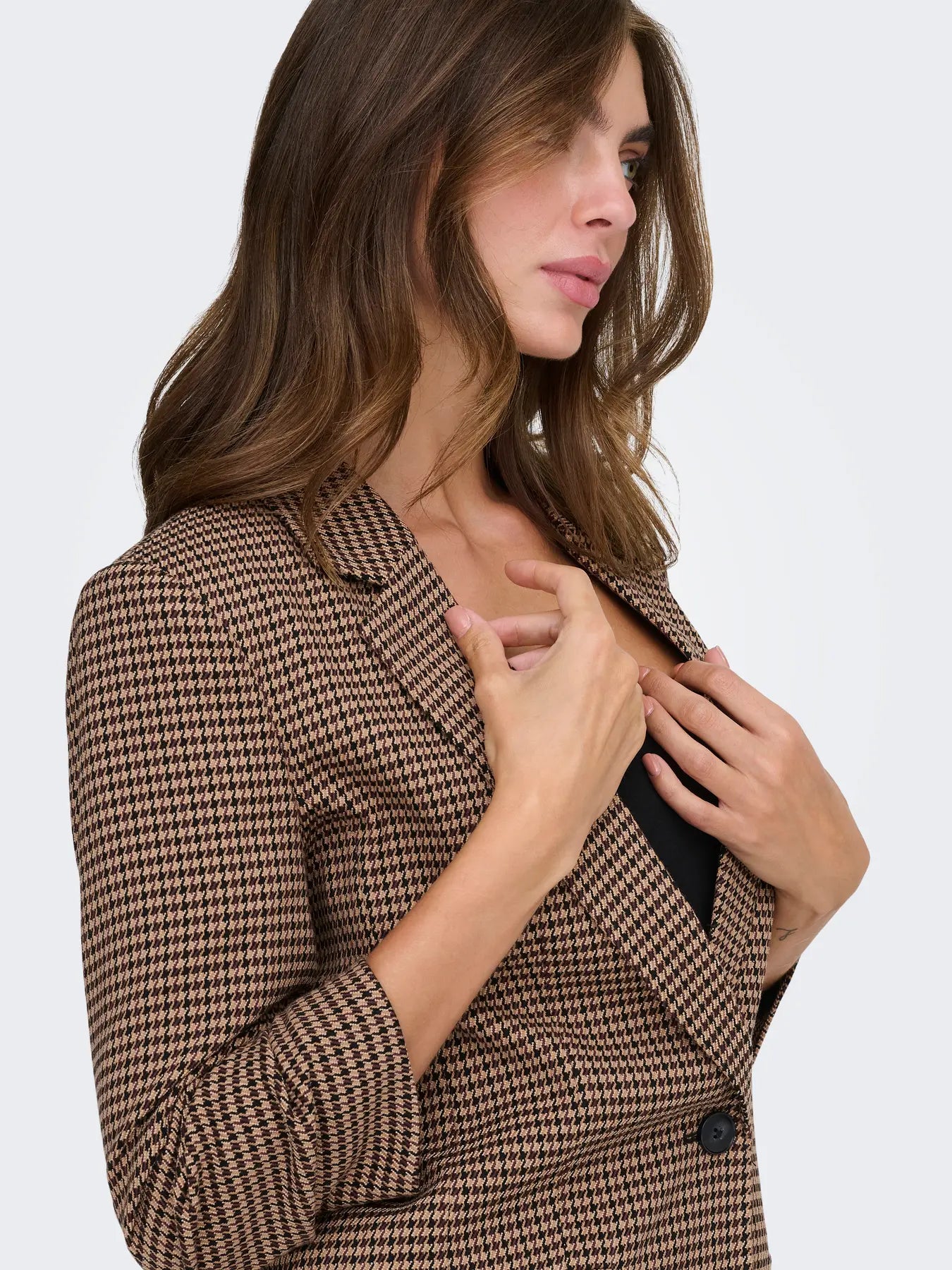 ONLLETTIE LIFE 3/4 CHECK BLAZER