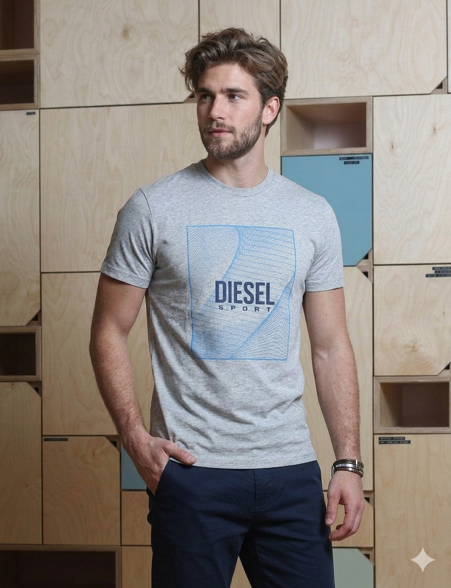 Mateo Tee Grey Melange