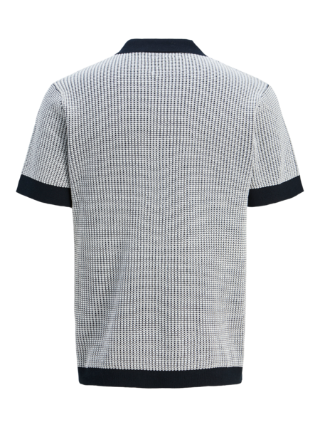 BLUSANDER KNIT POLO SS MARITIME BLUE