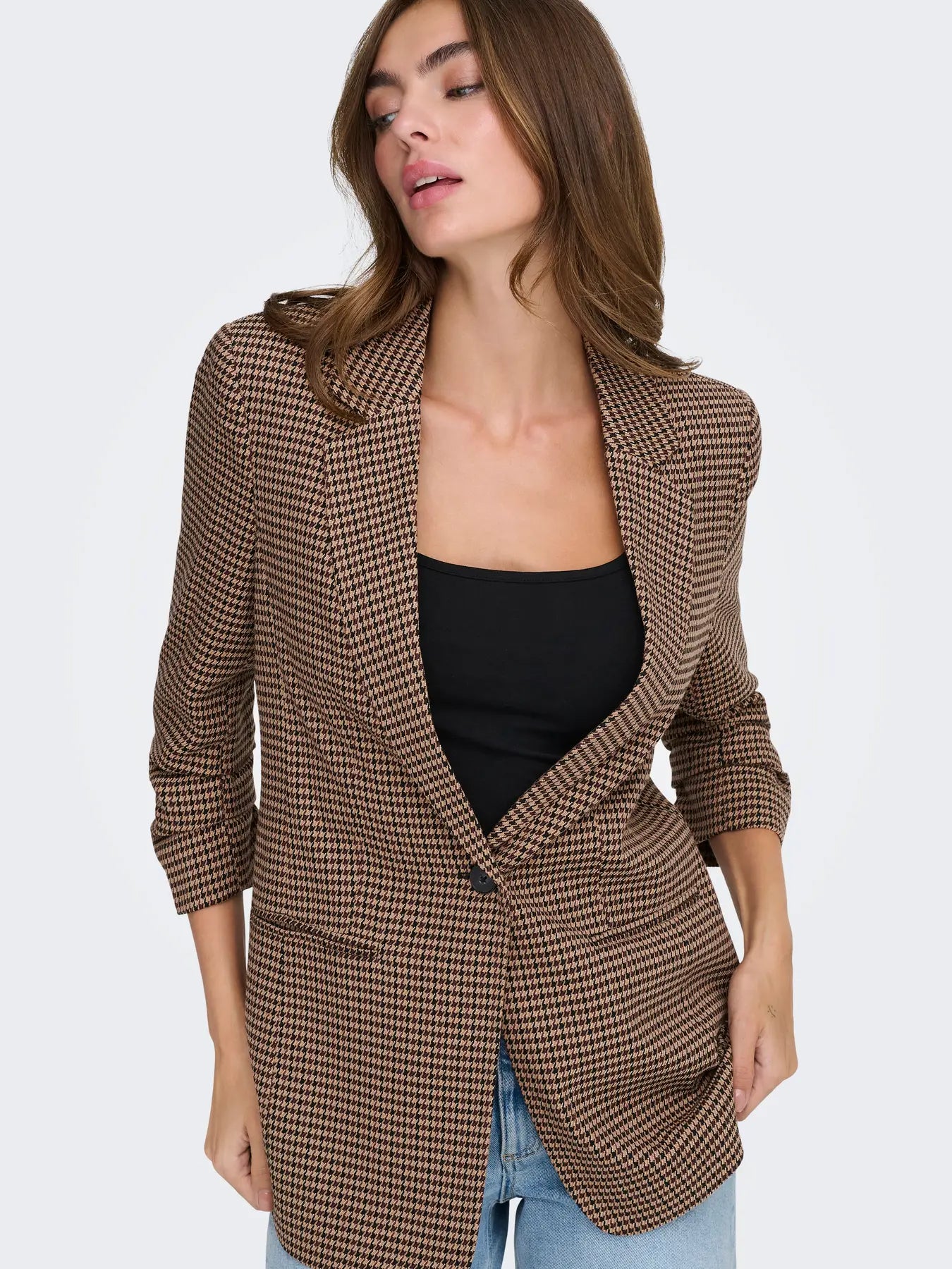 ONLLETTIE LIFE 3/4 CHECK BLAZER