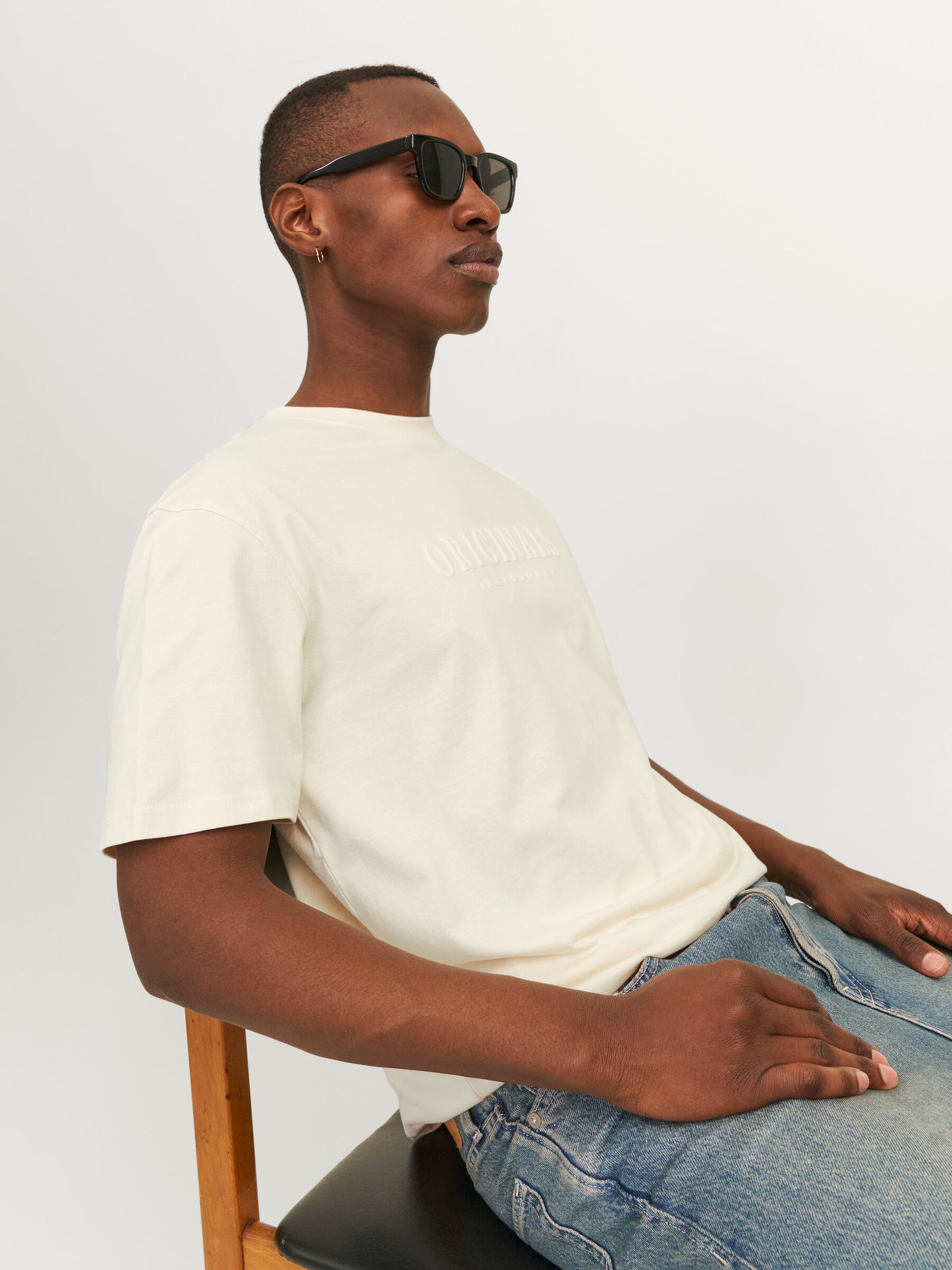FREDERIKSBERG TEE SS CREW NECK ANTIQUE WHITE