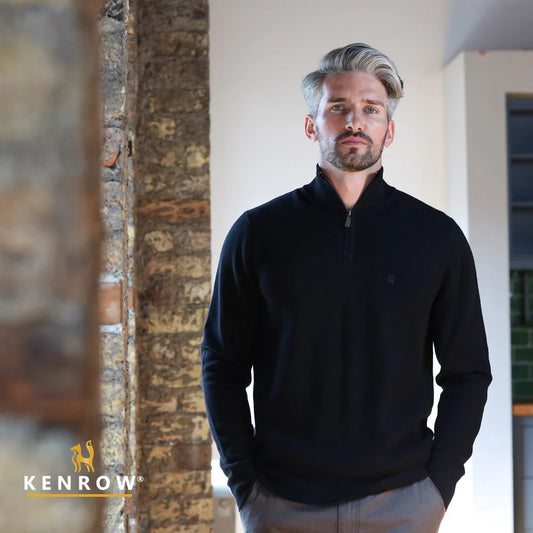 Warren Half-Zip Knit Black