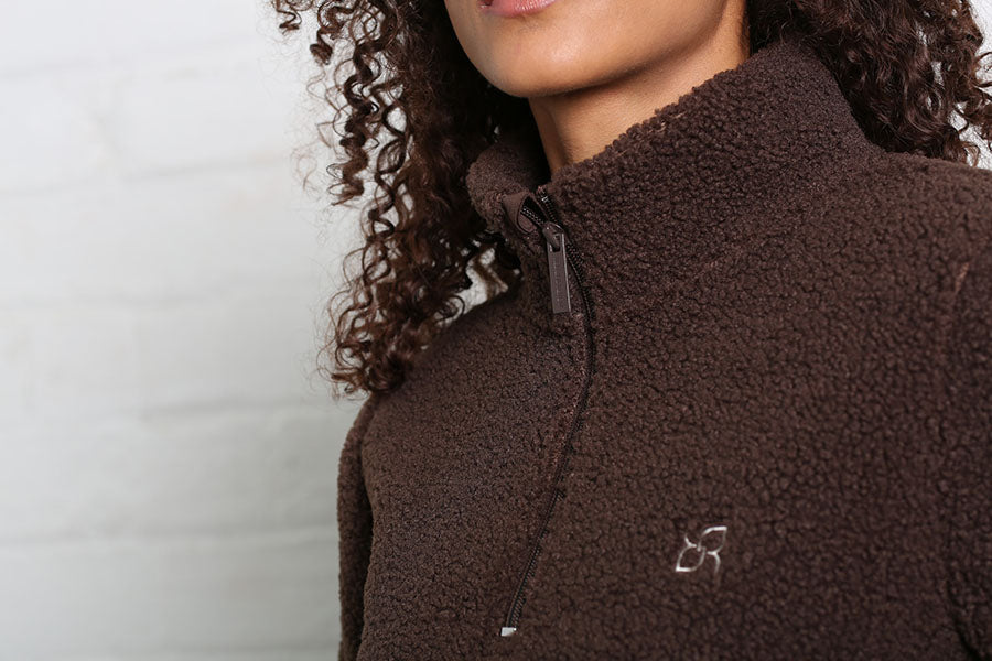 Gia Half Zip Chocolate