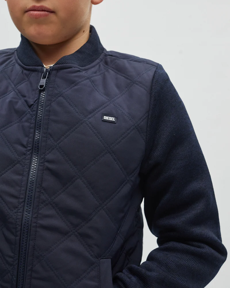 Charlie Hybrid Zip Navy Boys