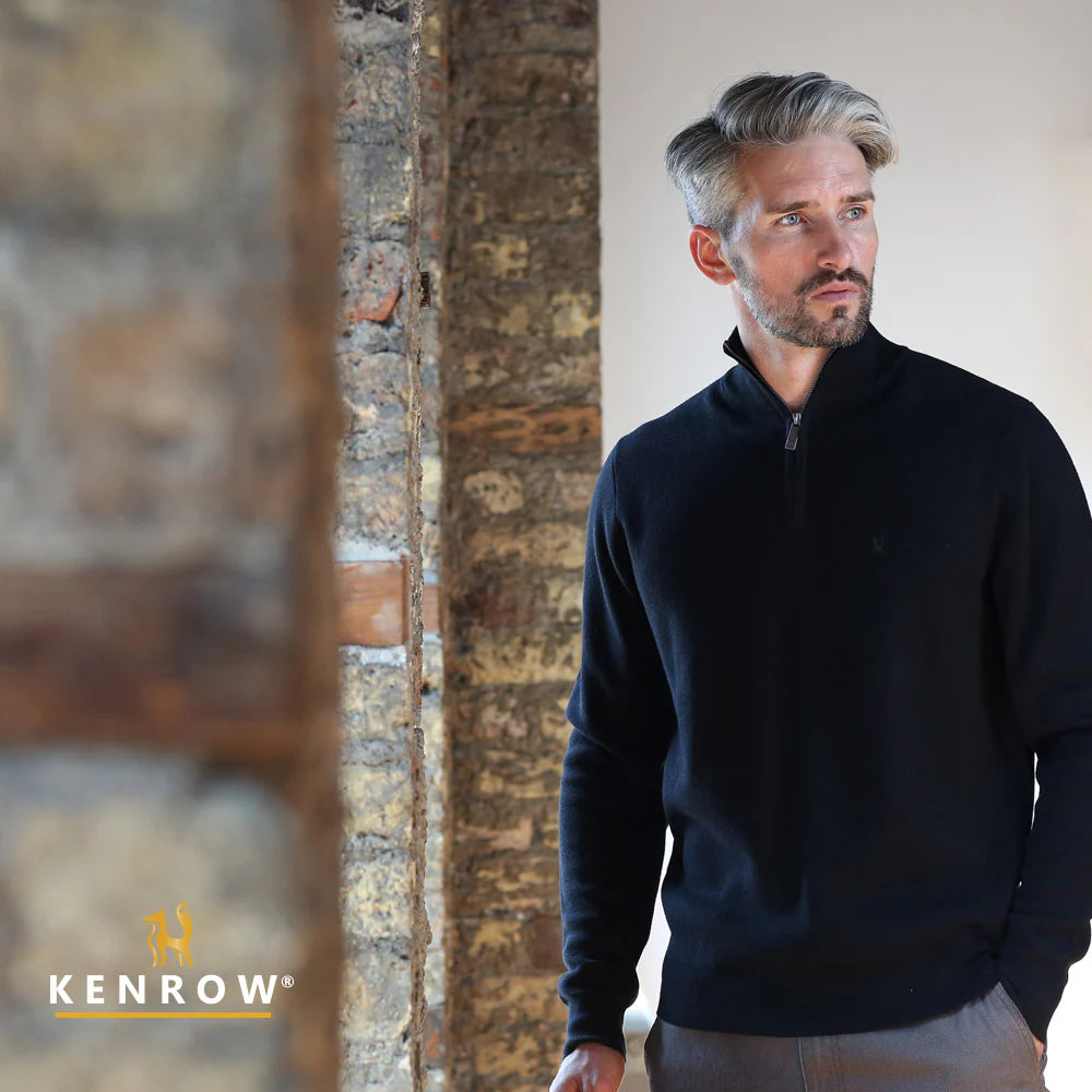 Warren Half-Zip Knit Black