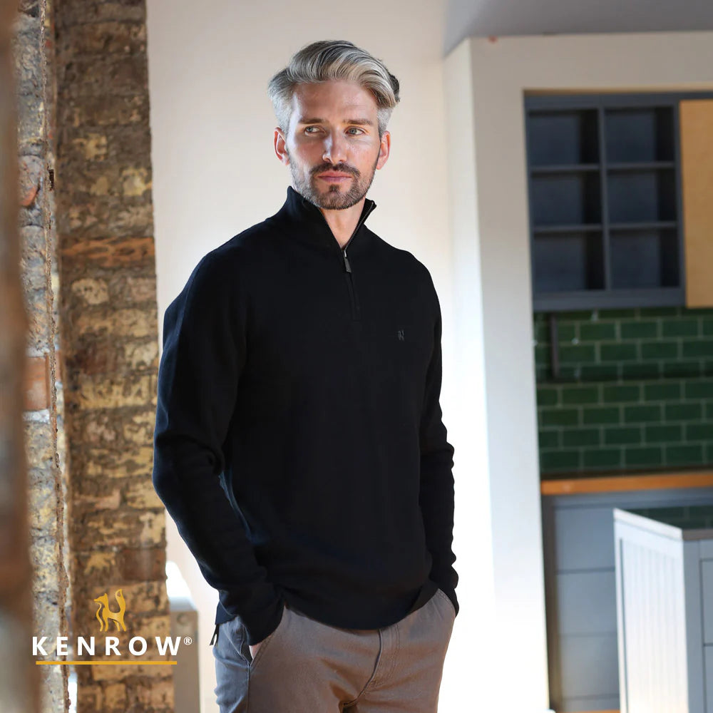 Warren Half-Zip Knit Black