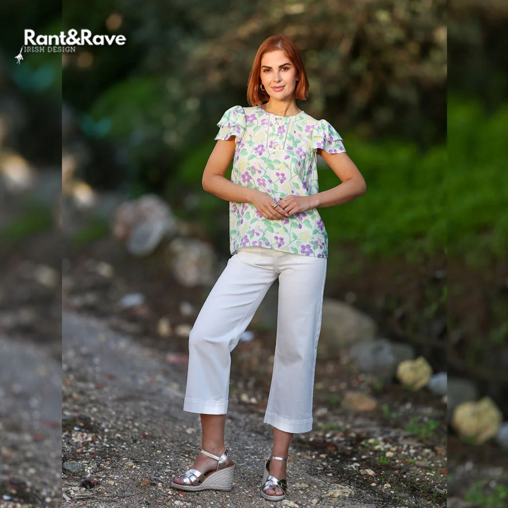 Enid Crop Wide Leg Jean Soft White