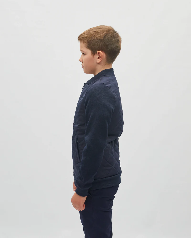 Charlie Hybrid Zip Navy Boys