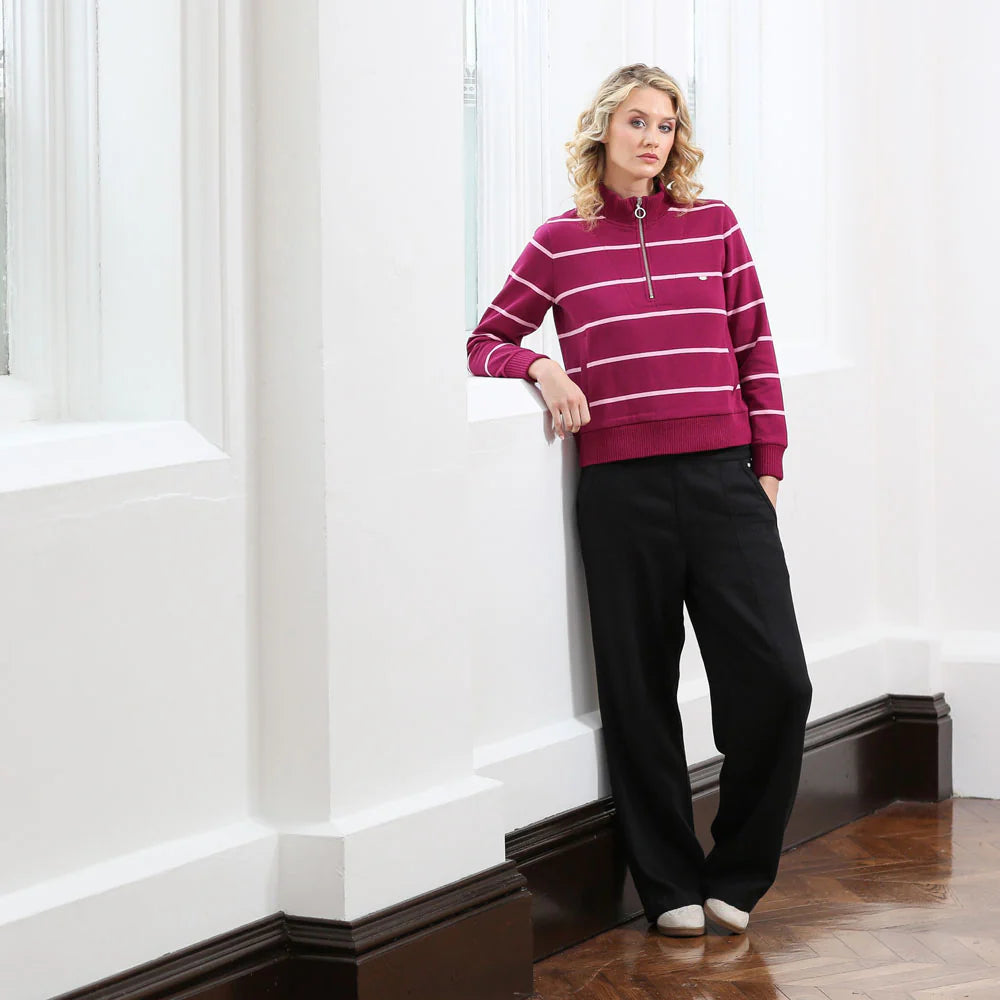 Molly Half Zip Grape