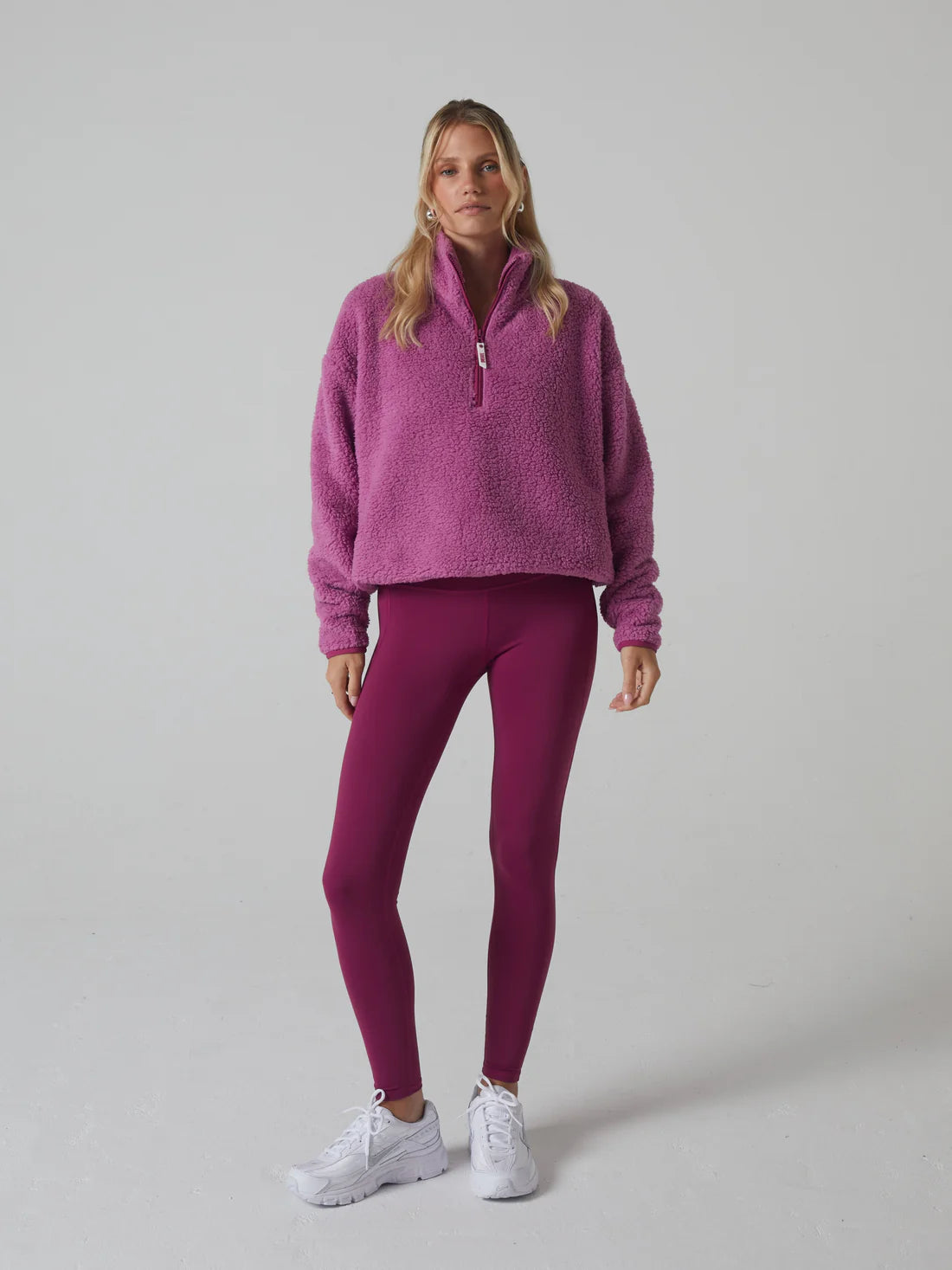 Penny Fleece Half Zip Soft Rose