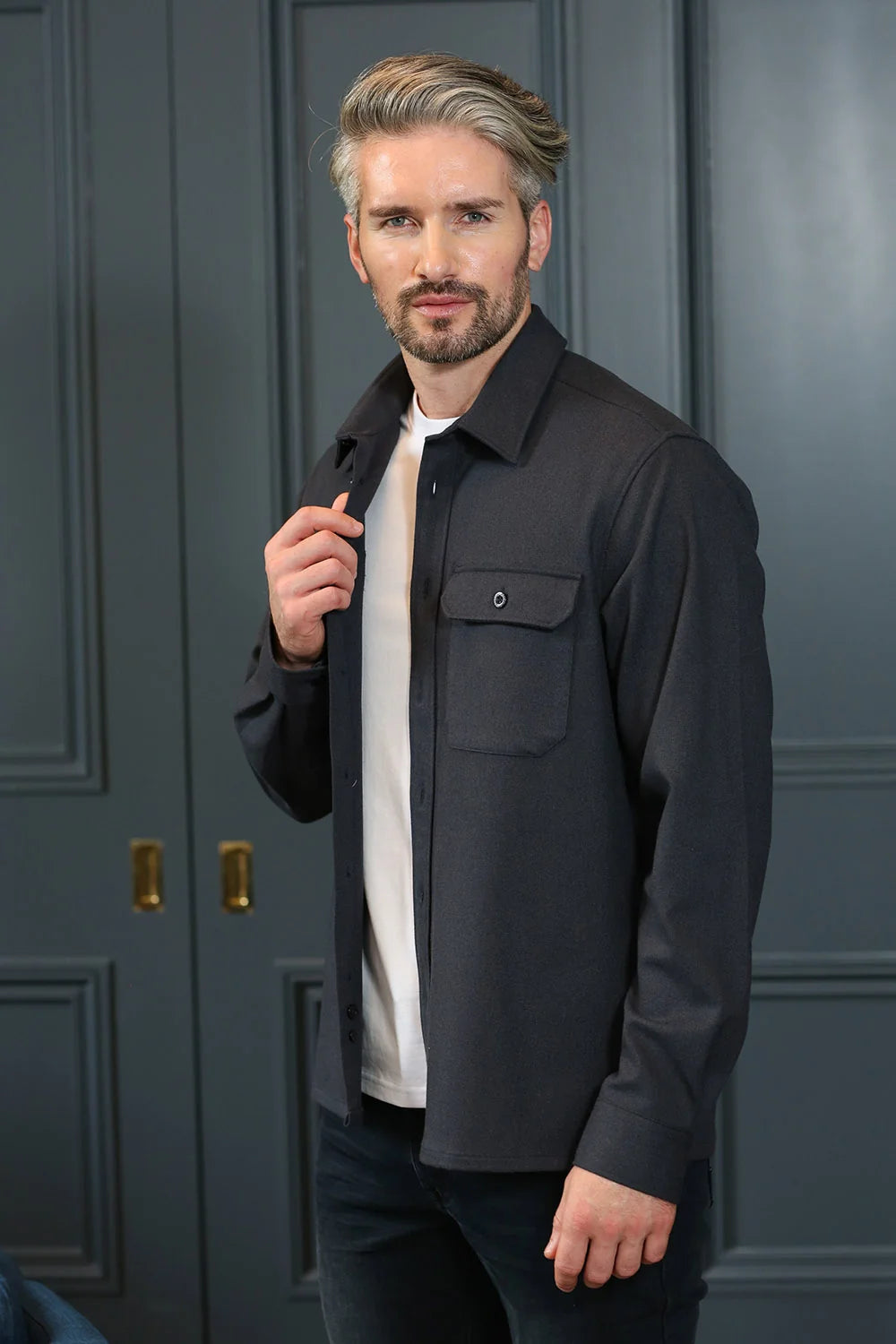 Marc Overshirt Navy Melange