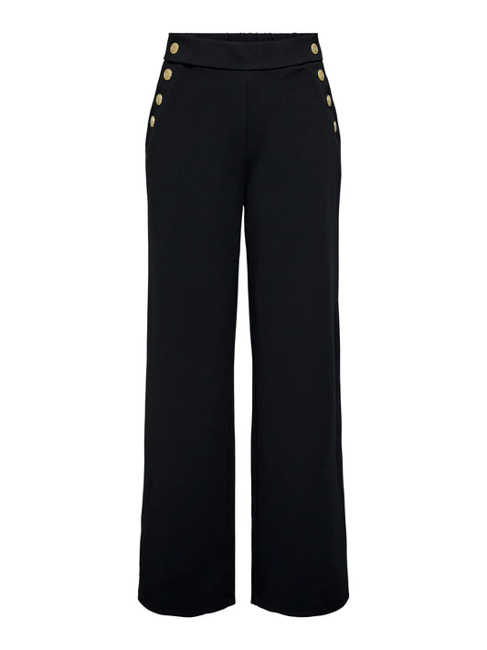 ONLRINA BUTTON PANT Black/Gold button
