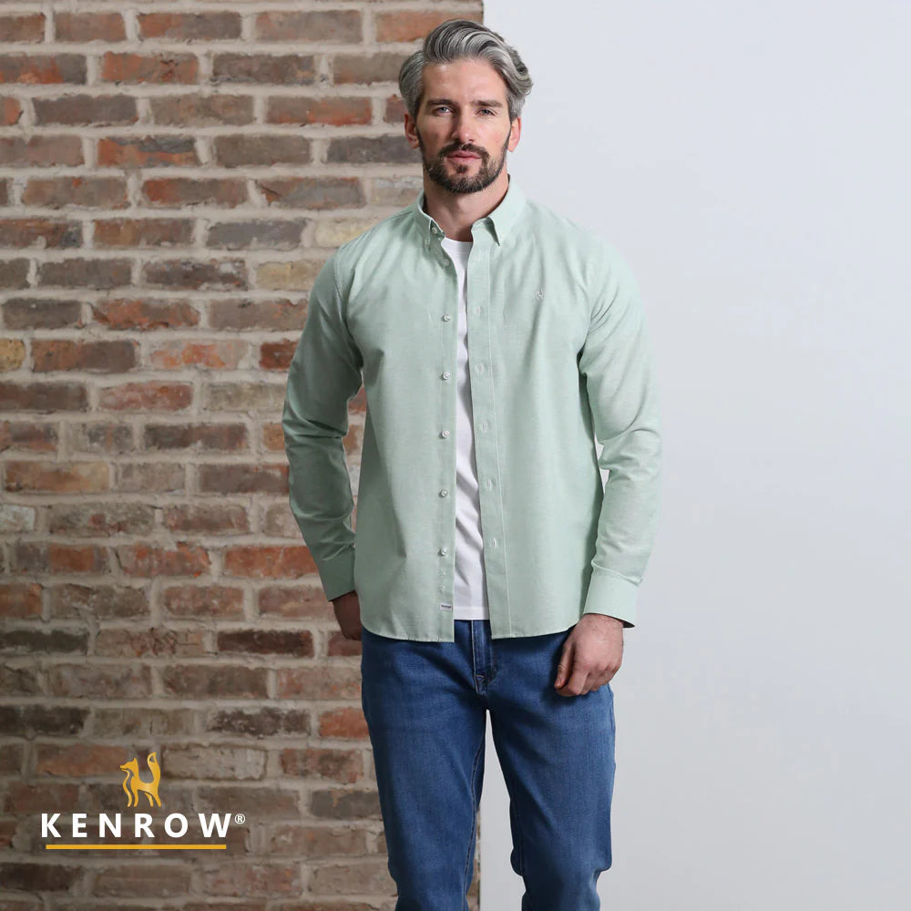 Jagger Oxford Shirt Green Melange