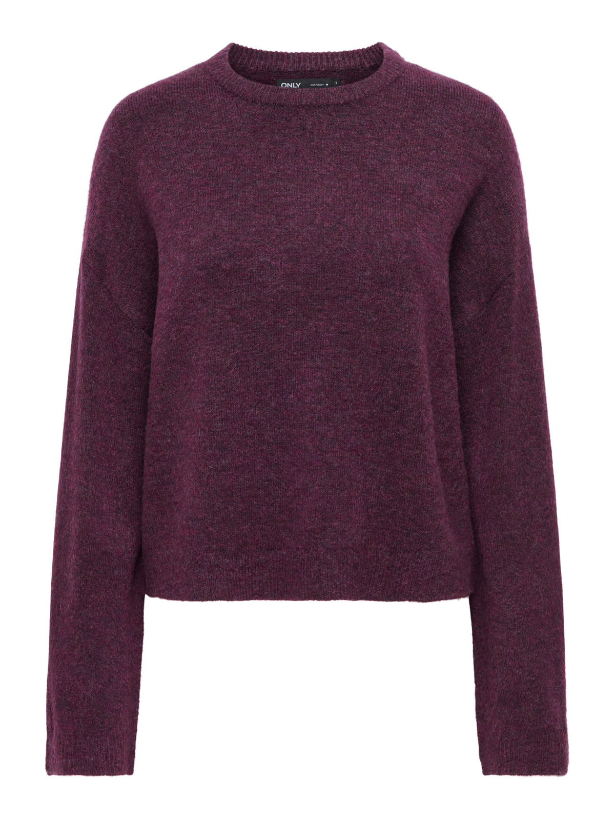 Simoni L/S O-Neck Mauve Wine/Melange