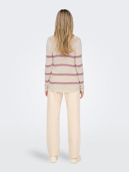 Geena L/S Pullover Eggnog/Lilas