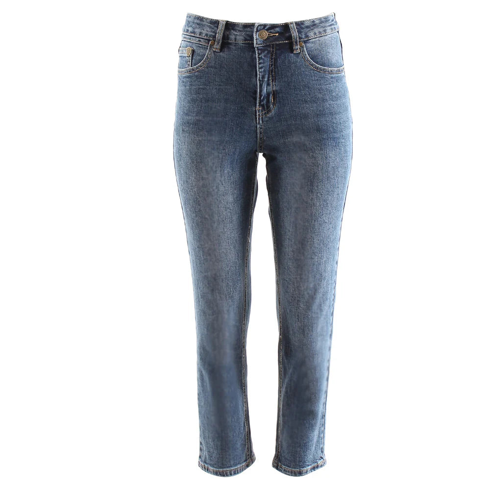 Susan Mom Jean Mid Blue