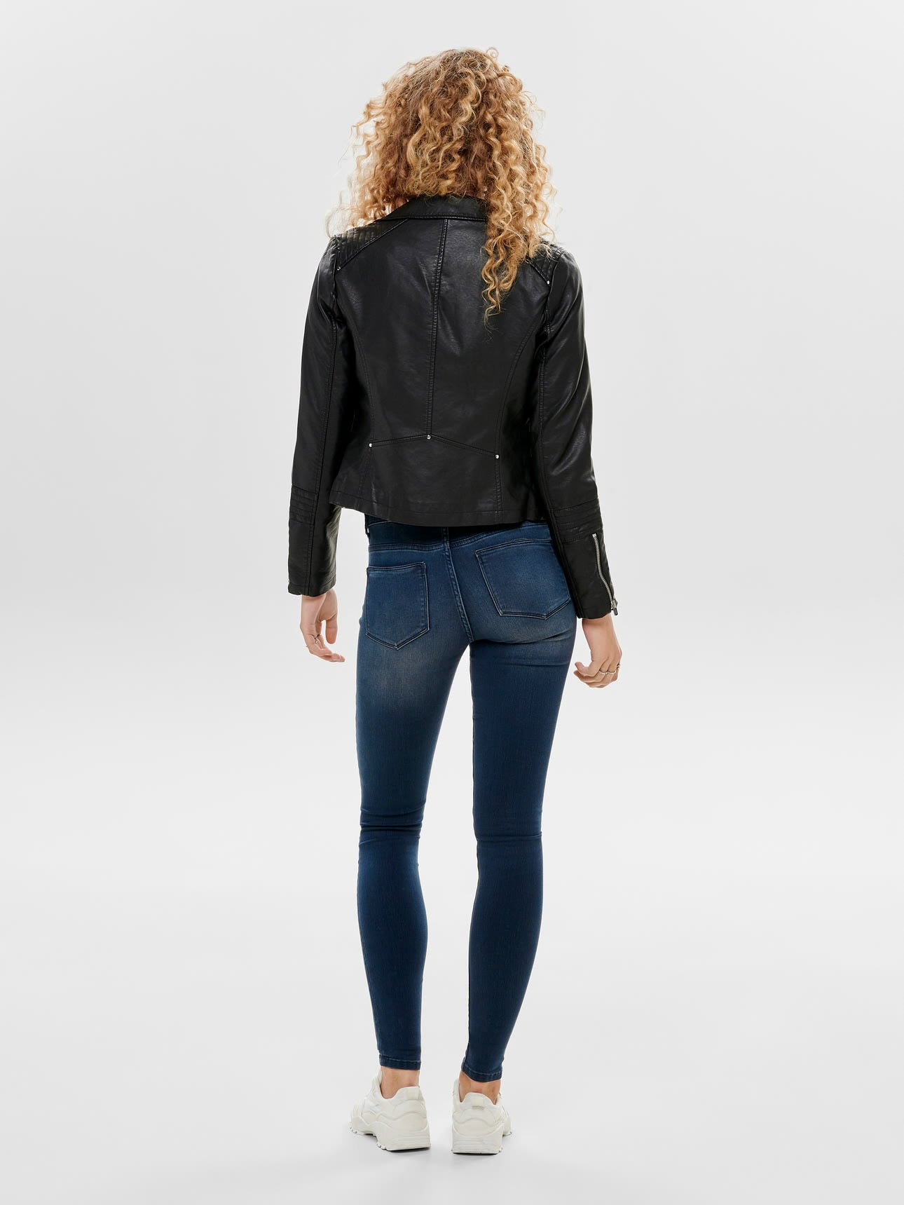 Onlgemma Faux Leather Biker Black