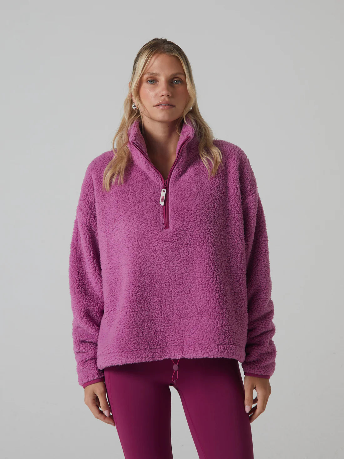 Penny Fleece Half Zip Soft Rose