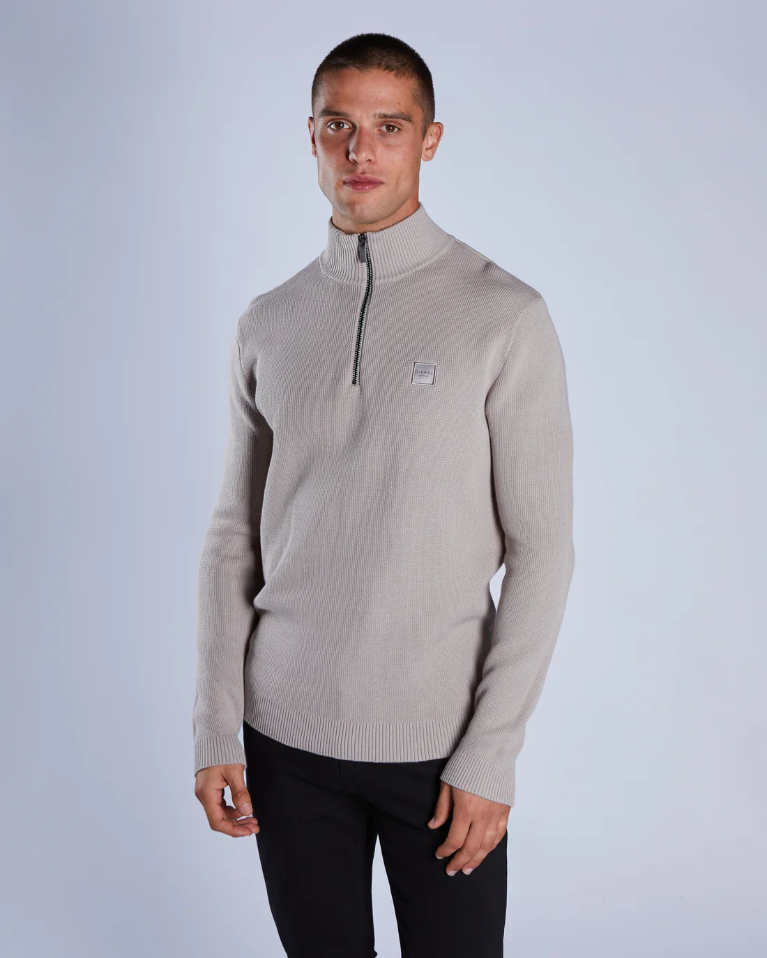 Twain Half Zip Grey Marl Beachcomber