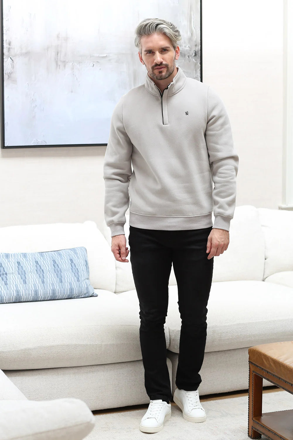 Wesley Half Zip Putty