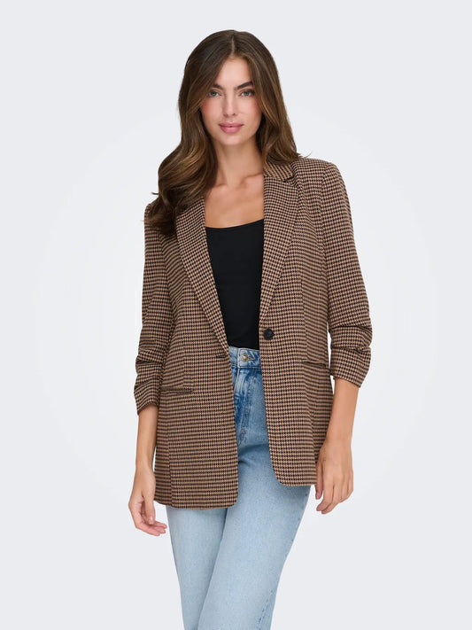 ONLLETTIE LIFE 3/4 CHECK BLAZER