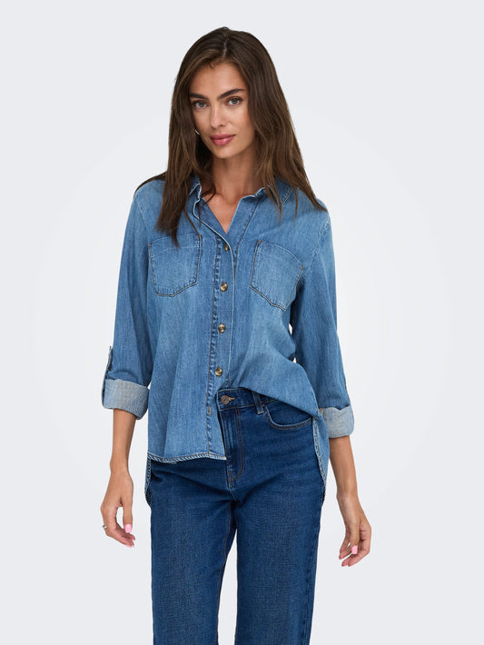 ONLYASMIN DENIM SHIRT Medium Blue