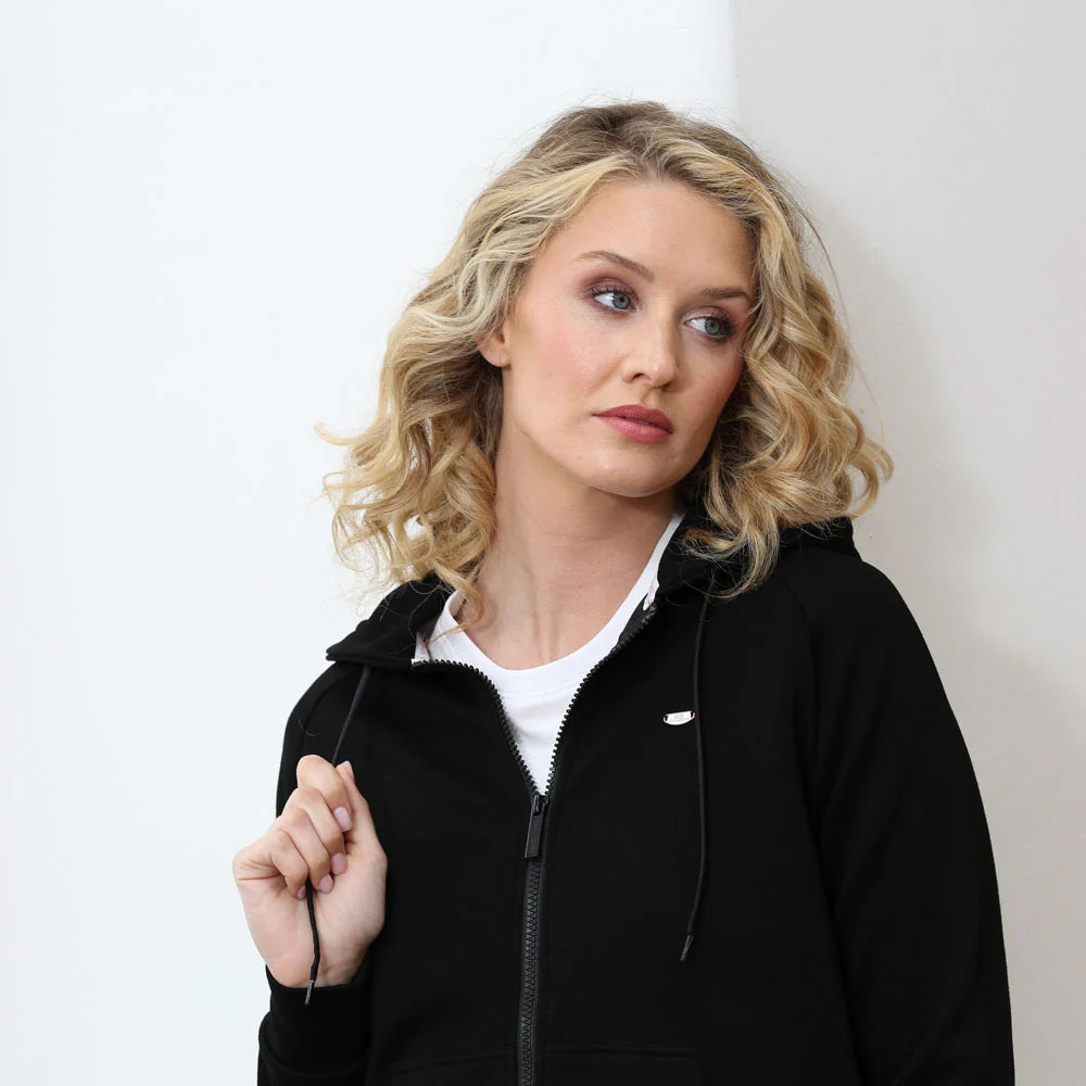 Madison Zip Through Black