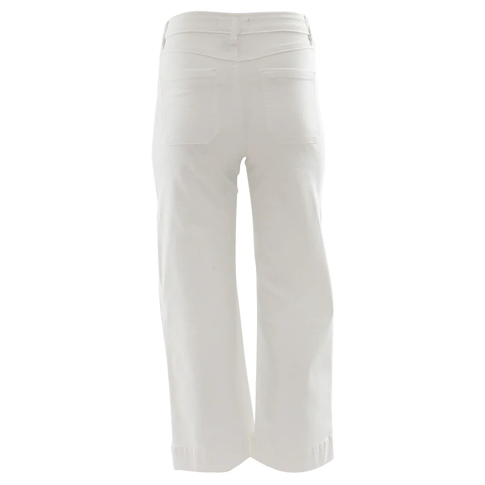 Enid Crop Wide Leg Jean Soft White