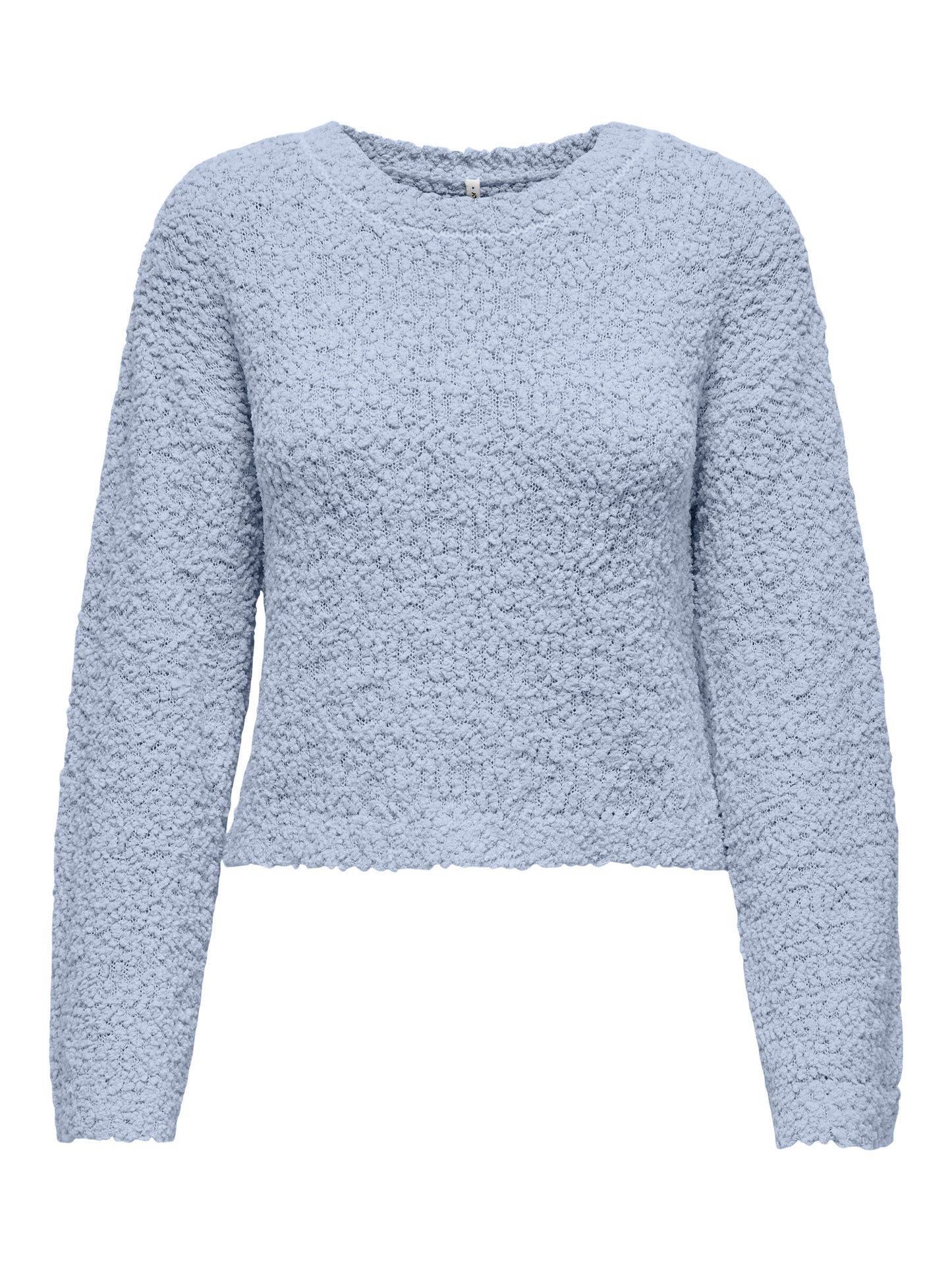 GLORIA POPCORN O-NECK KNT SOFT CHAMBRAY