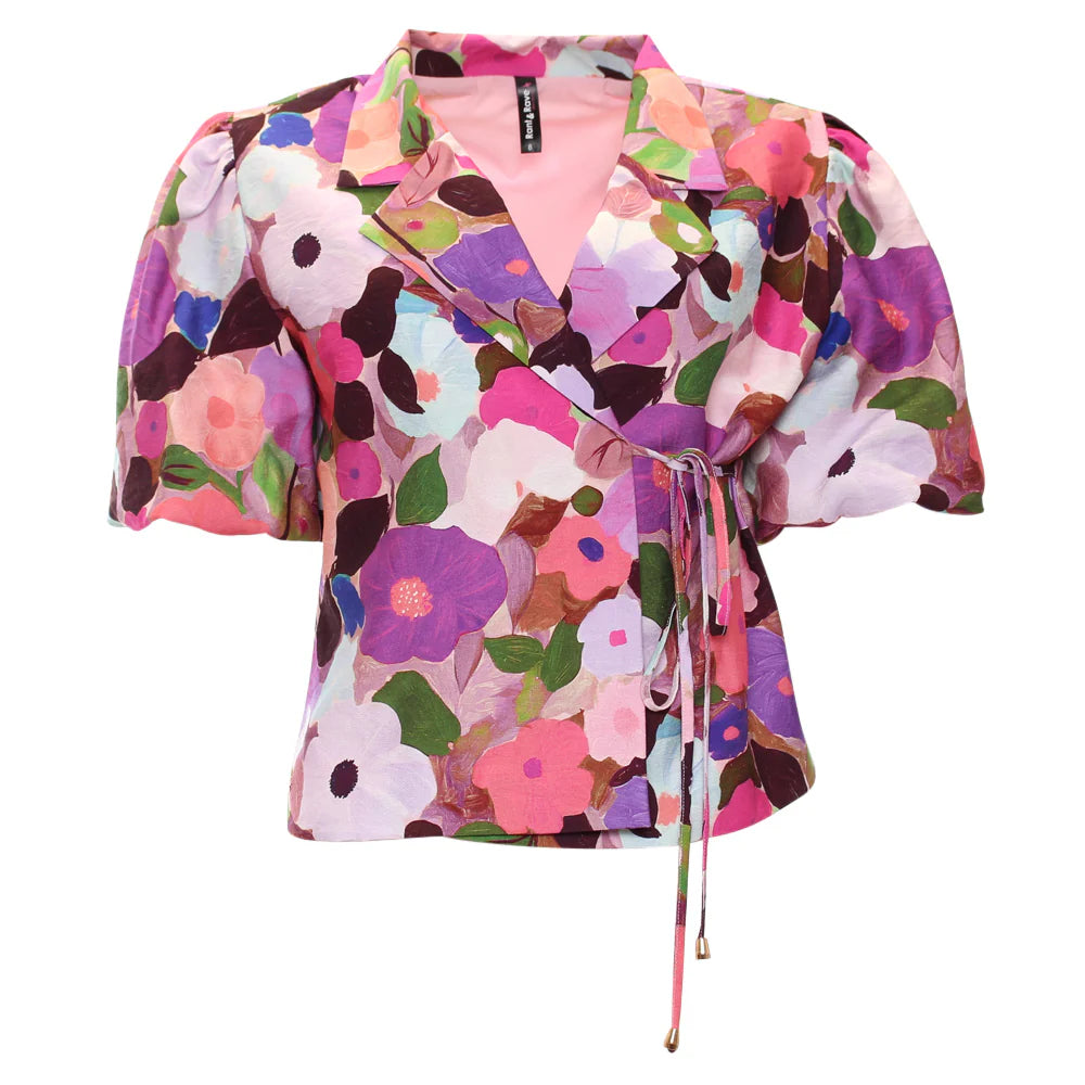 Morgan Wrap Top Pink