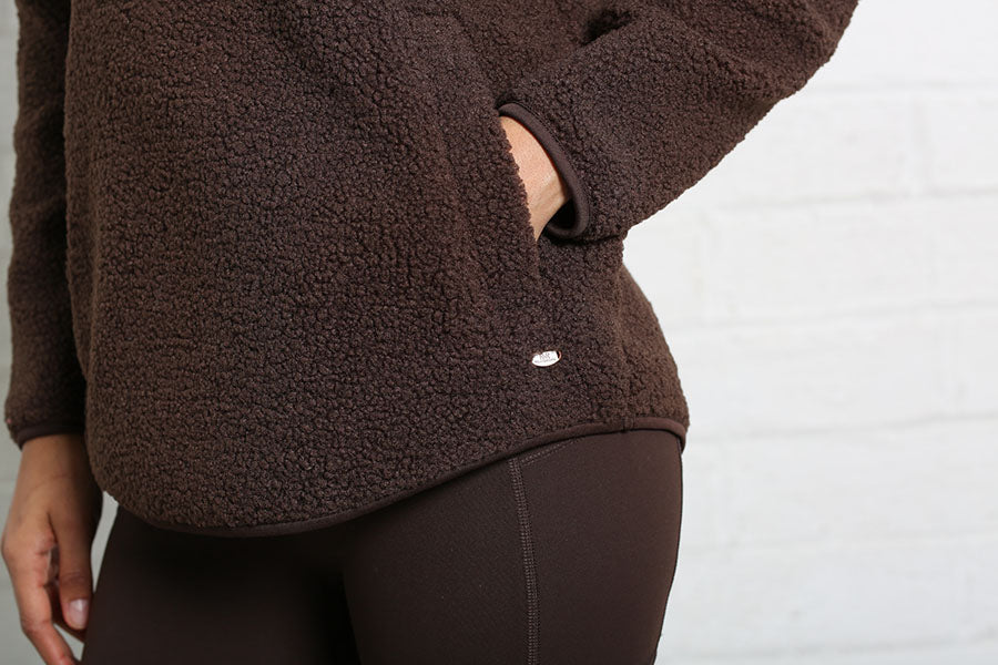 Gia Half Zip Chocolate
