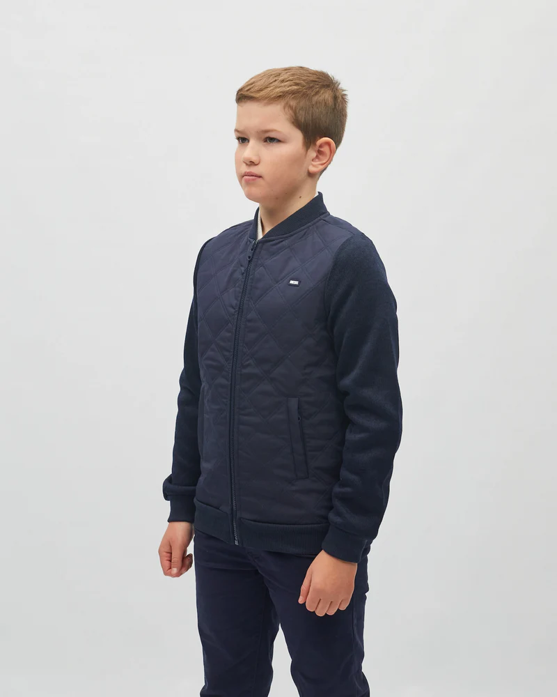 Charlie Hybrid Zip Navy Boys