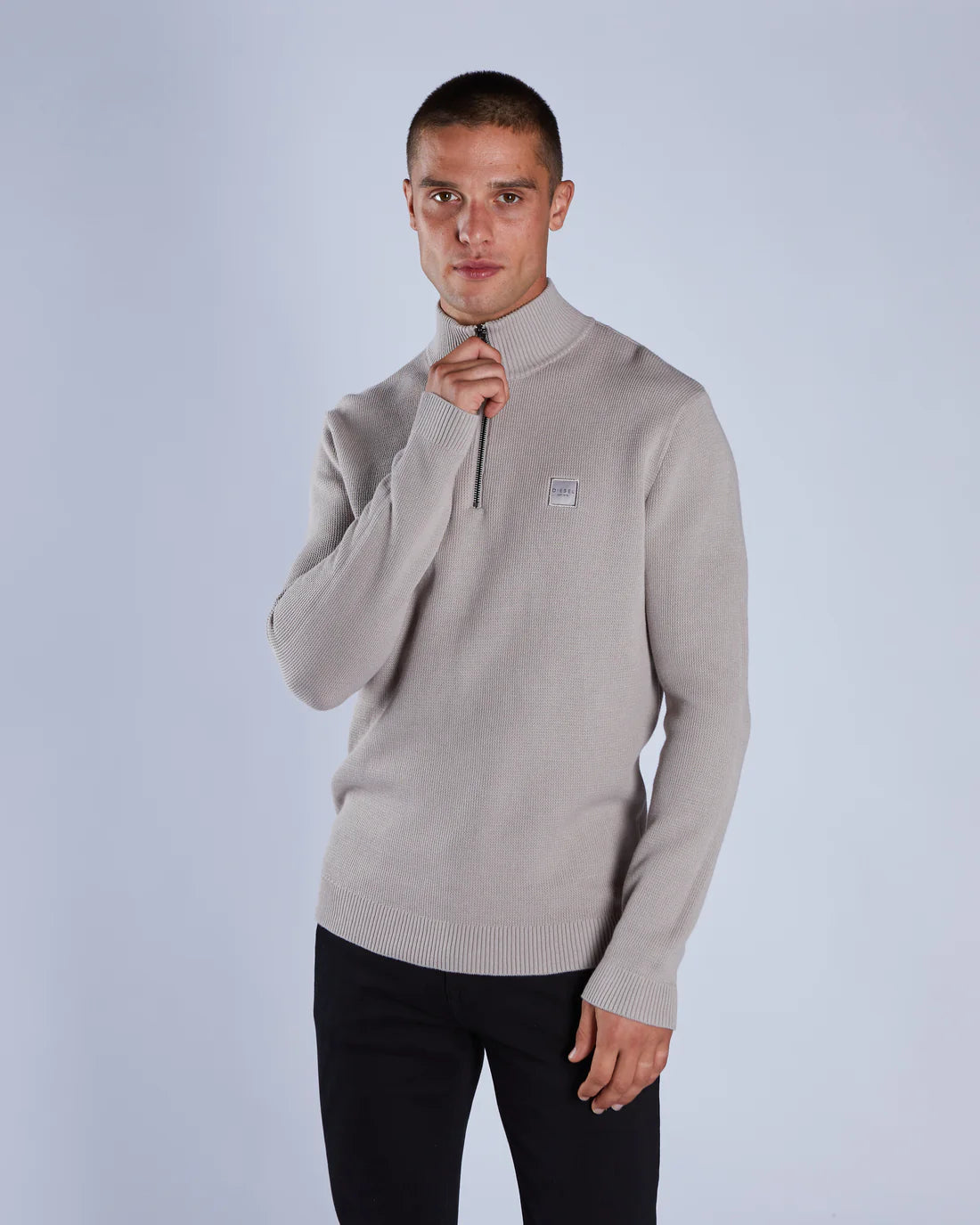 Twain Half Zip Grey Marl Beachcomber