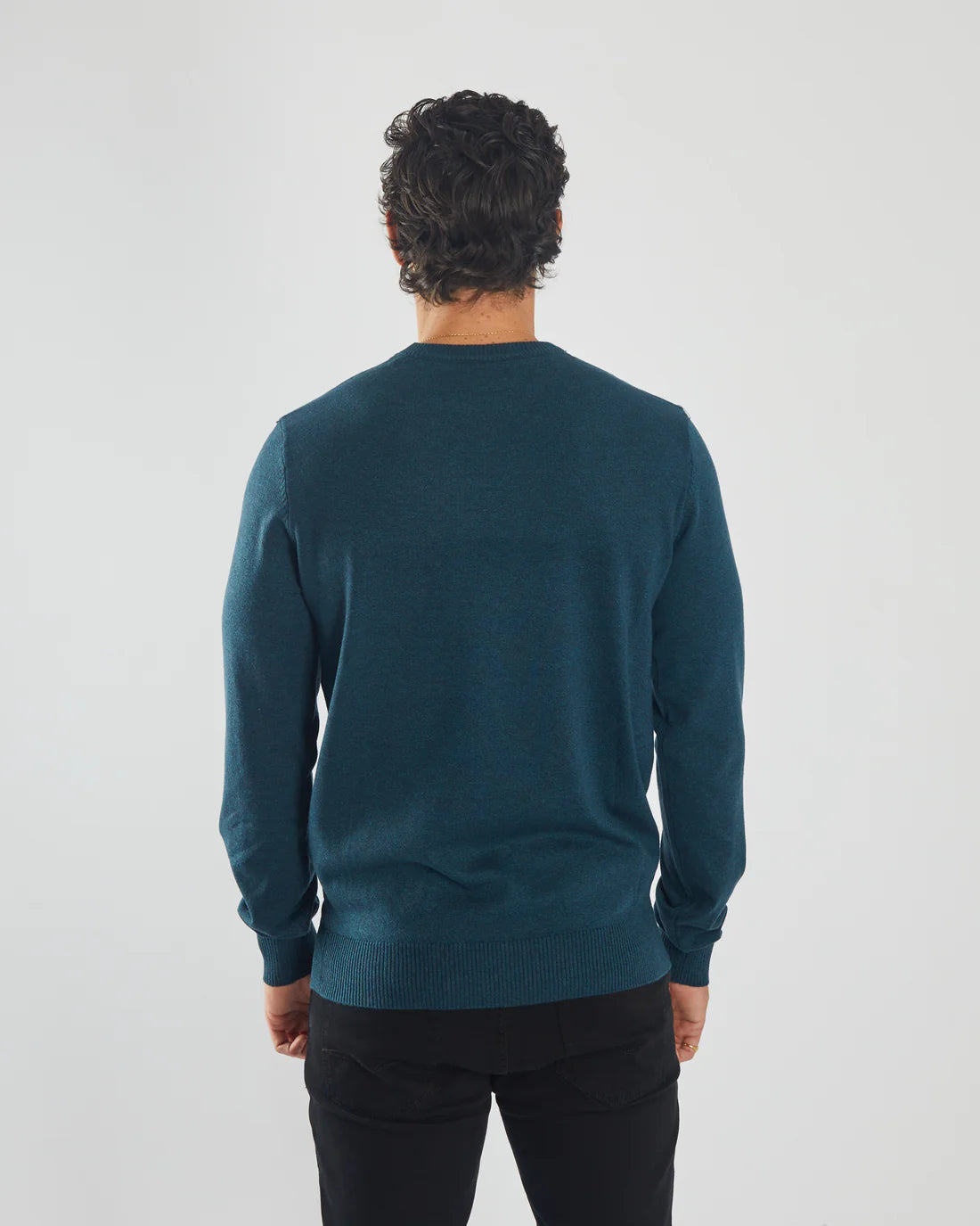 Dylan Round Neck Midnight Teal Marl