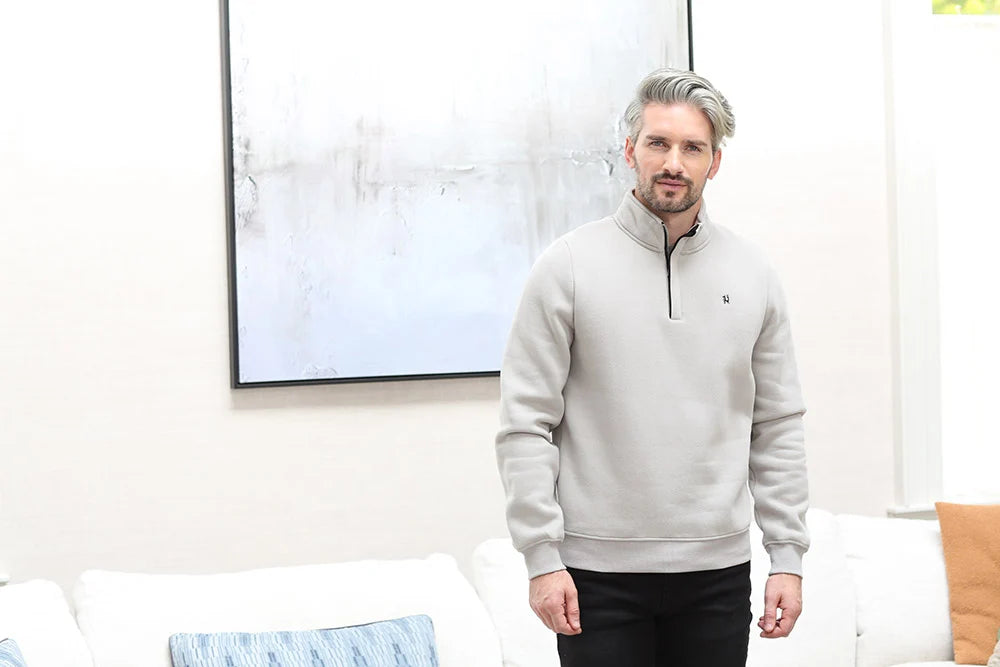Wesley Half Zip Putty
