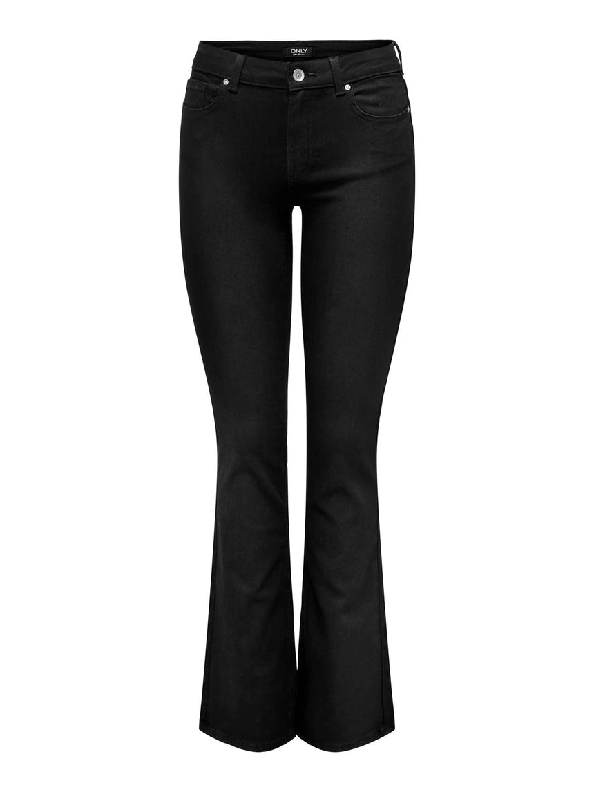 Onlblush Mid Flared - Bootcut Jeans - Black Denim