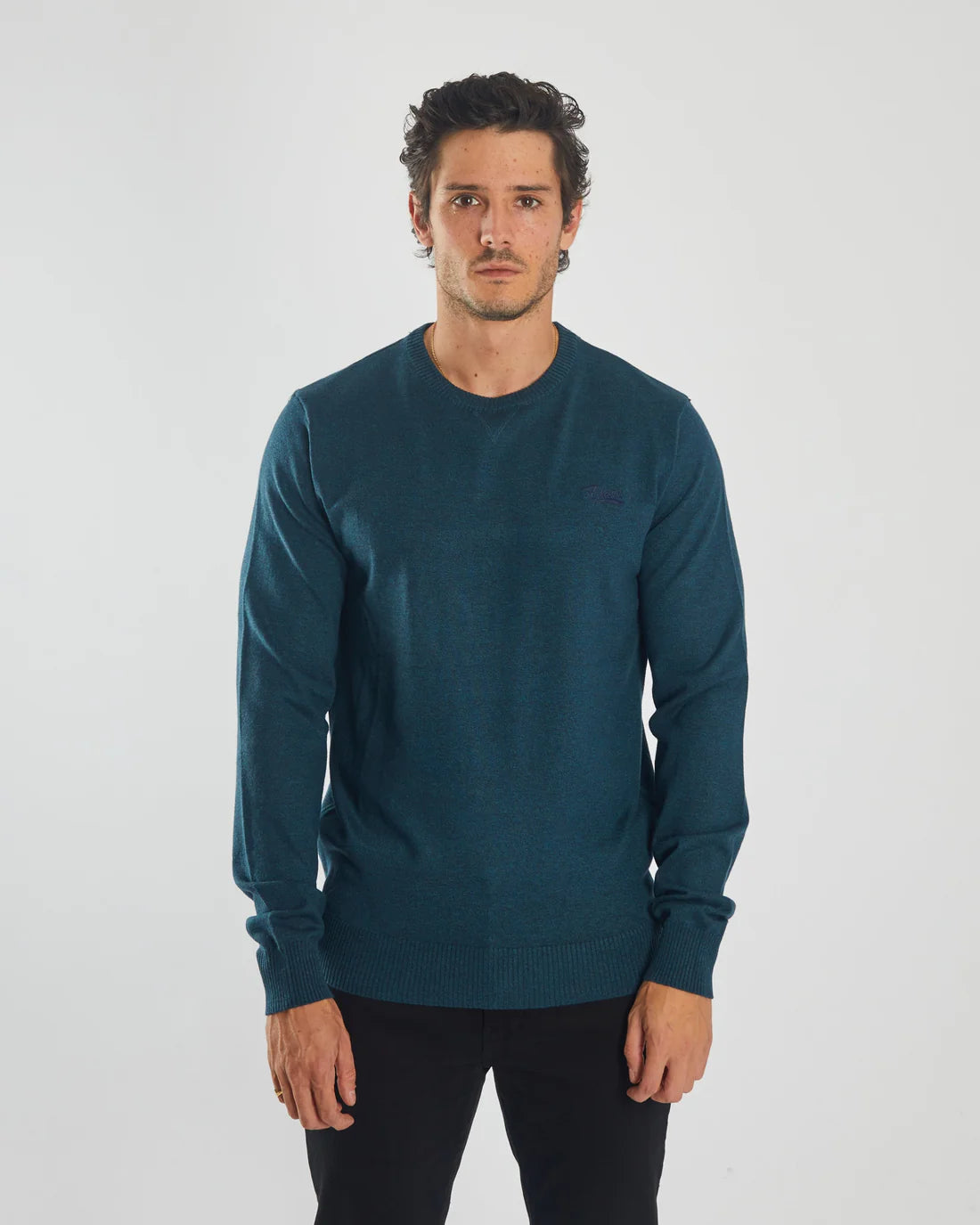 Dylan Round Neck Midnight Teal Marl